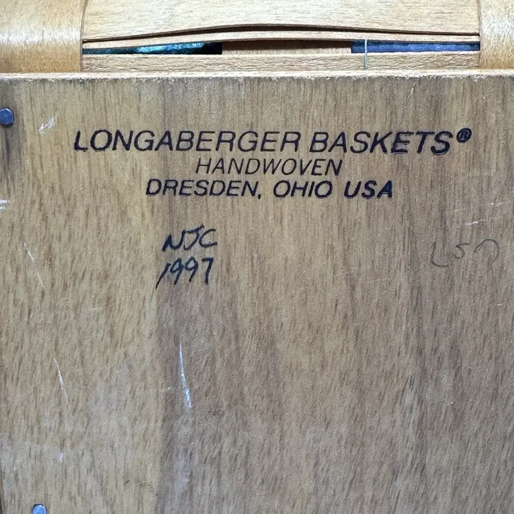 Longaberger 1997 Lunch Box with Two Cloth Liners